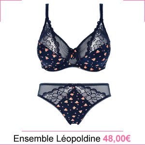 Soutien-gorge emboitant armatures sans complexe leopoldine bleu Leopoldine SANS COMPLEXE