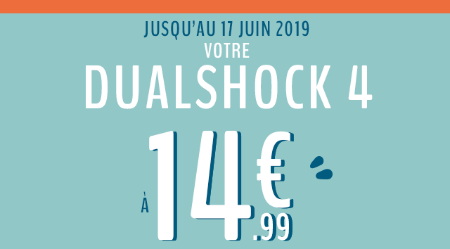 Votre Dualshock 4 à 14.99€