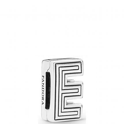 Charm Pandora 798201 - Clip Lettre E PANDORA Reflexions en Argent