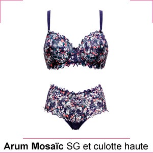 Soutien-gorge emboîtant armatures sans complexe arum mosaic floral cassis Arum Mosaic
