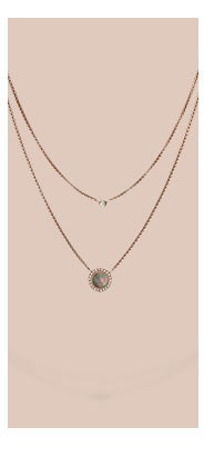 FOSSIL BIJOUX Collier et pendentif Fossil Bijoux JF02953791 - Collier et pendentif Acier Zircons Nacre Femme