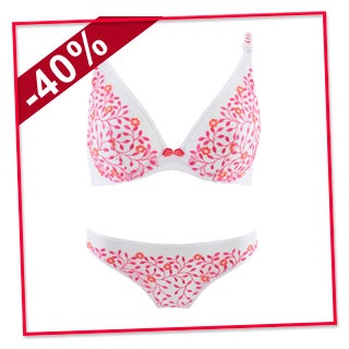 Aubade SOUTIEN-GORGE TRIANGLE PLUNGE Fleur de Cristal