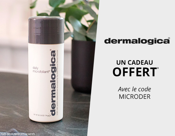 Profitez d'un produit Dermalogica offert (format voyage d'une valeur de 16€) dès deux produits achetés !