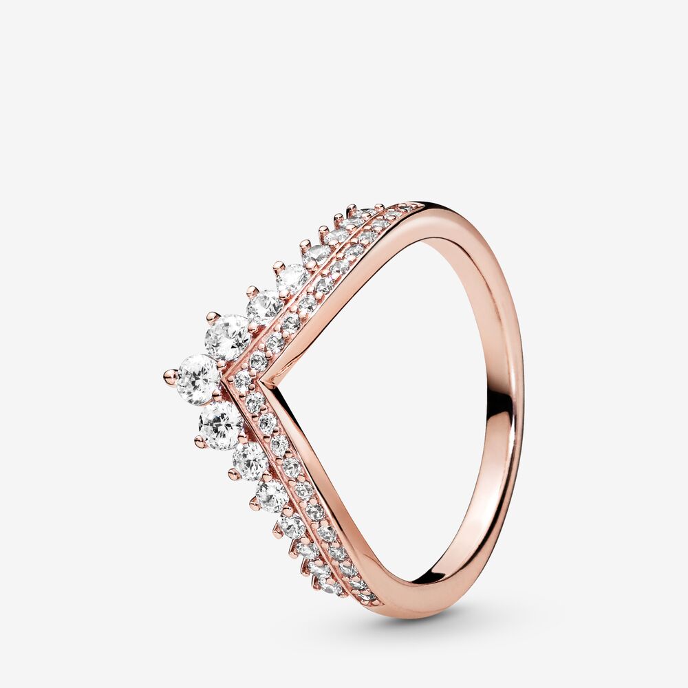 Bague Pandora 187736CZ - Voeu Princesse Pandora Rose Femme