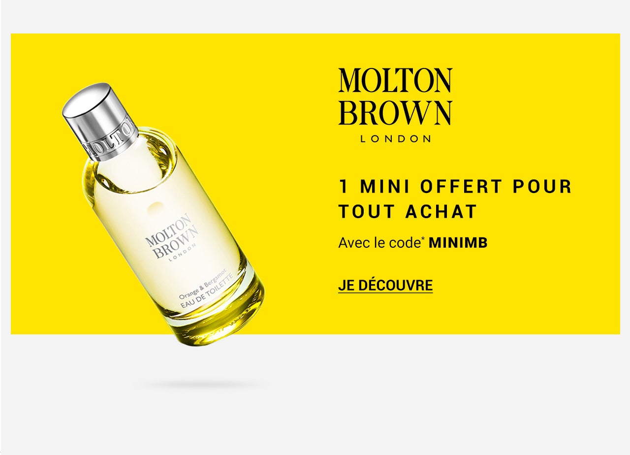 Pour tout achat Molton Brown, un produit format voyage vous est offert !