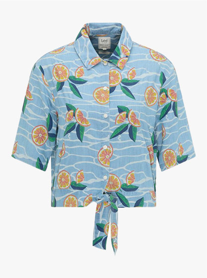 Chemise bleu Knotted Resort Shirt