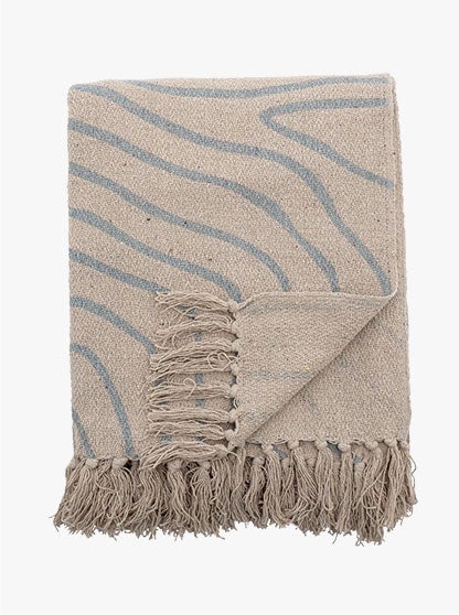 Plaid DAMI Bleu en Coton