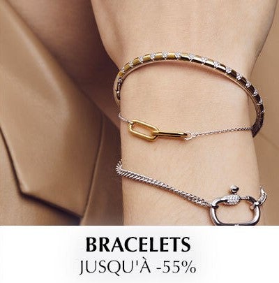 Bracelet Rochet B031163 - Bracelet STRIKE Acier Doré Rose Noir Femme
