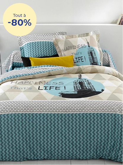 Housse de couette coton HAPPINESS