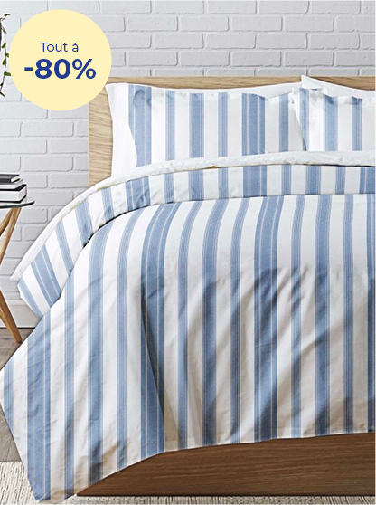Drap-housse coton MARKUS - Bleu
