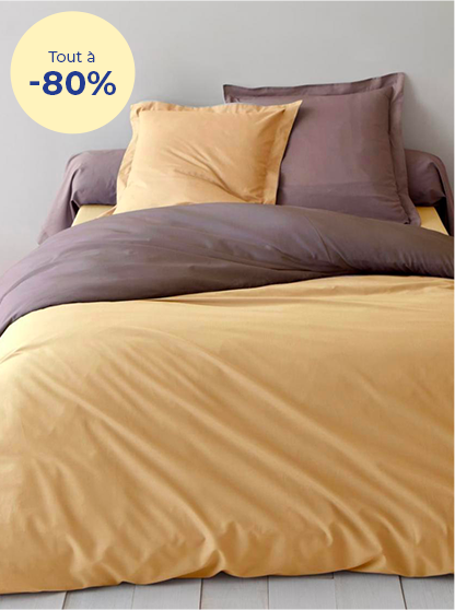 Housse de couette coton TERTIO® - Lin/Taupe