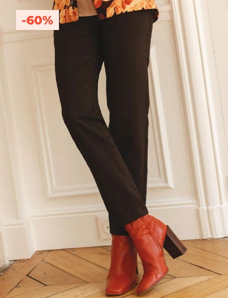 3S. X LE VESTIAIRE Pantalon uni poches et pinces femme - Noir