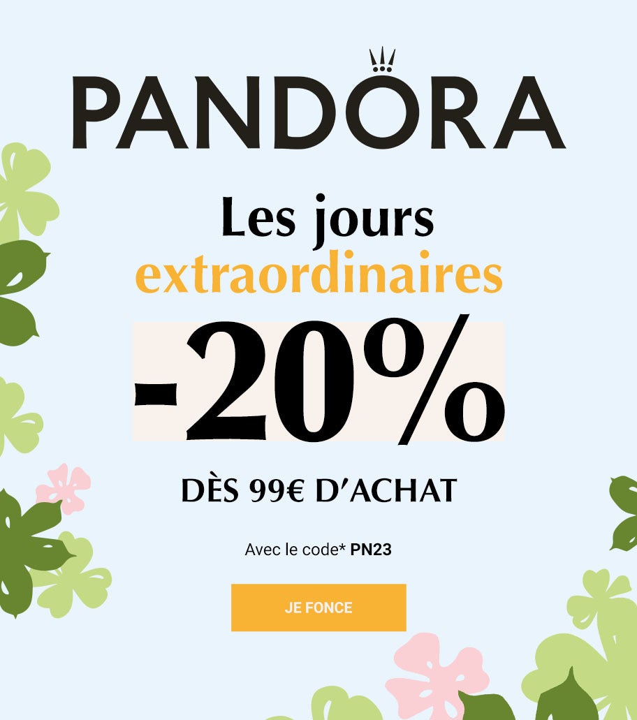 BIJOUX PANDORA PAS CHER : -20% dès 99€ d'achat :!