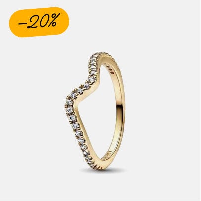 Bague Vague Scintillante doré - Pandora Bague