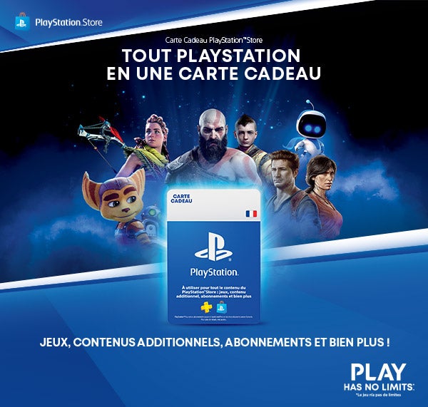Tout PlayStation dans une carte cadeau