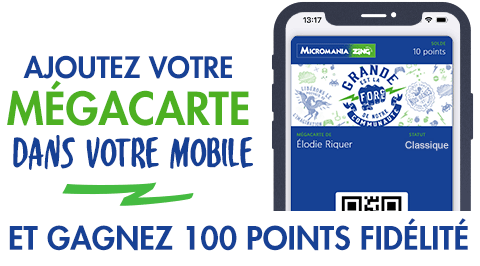 Ajoutez votre Mégacarte à votre mobile