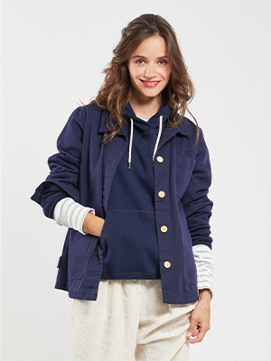 Jacke im Fischerlook – Baumwoll-Canvas