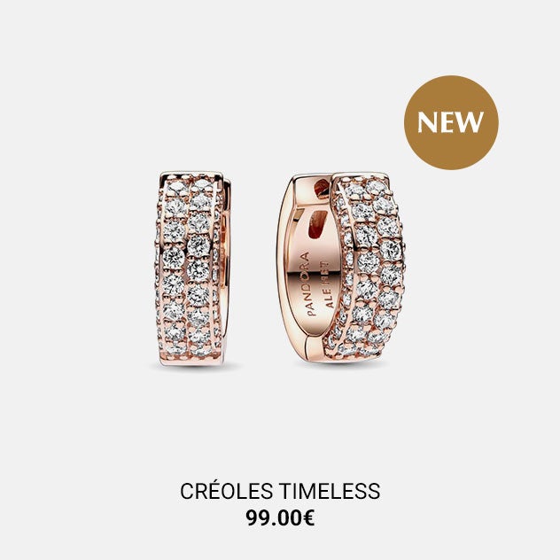 PANDORA Créoles Pandora Timeless - Double Rang Pavé