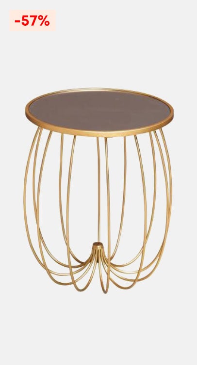 Table d'appoint CRINOLINE Patine Dorée