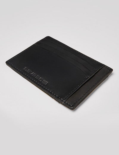 Porte-cartes en cuir patiné uni