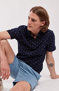 Polo micro-motifs - coton piqué 79,00 €