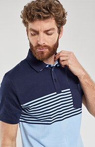 Polo bicolore rayé - coton léger 79,00 €