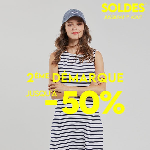 Soldes 2ème démarque jusqu'à -50%
