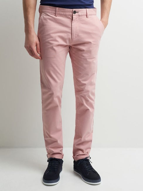 Chino slim en coton uni