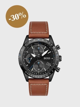 Montre Homme Boss 1513851 - Bracelet Cuir Marron
