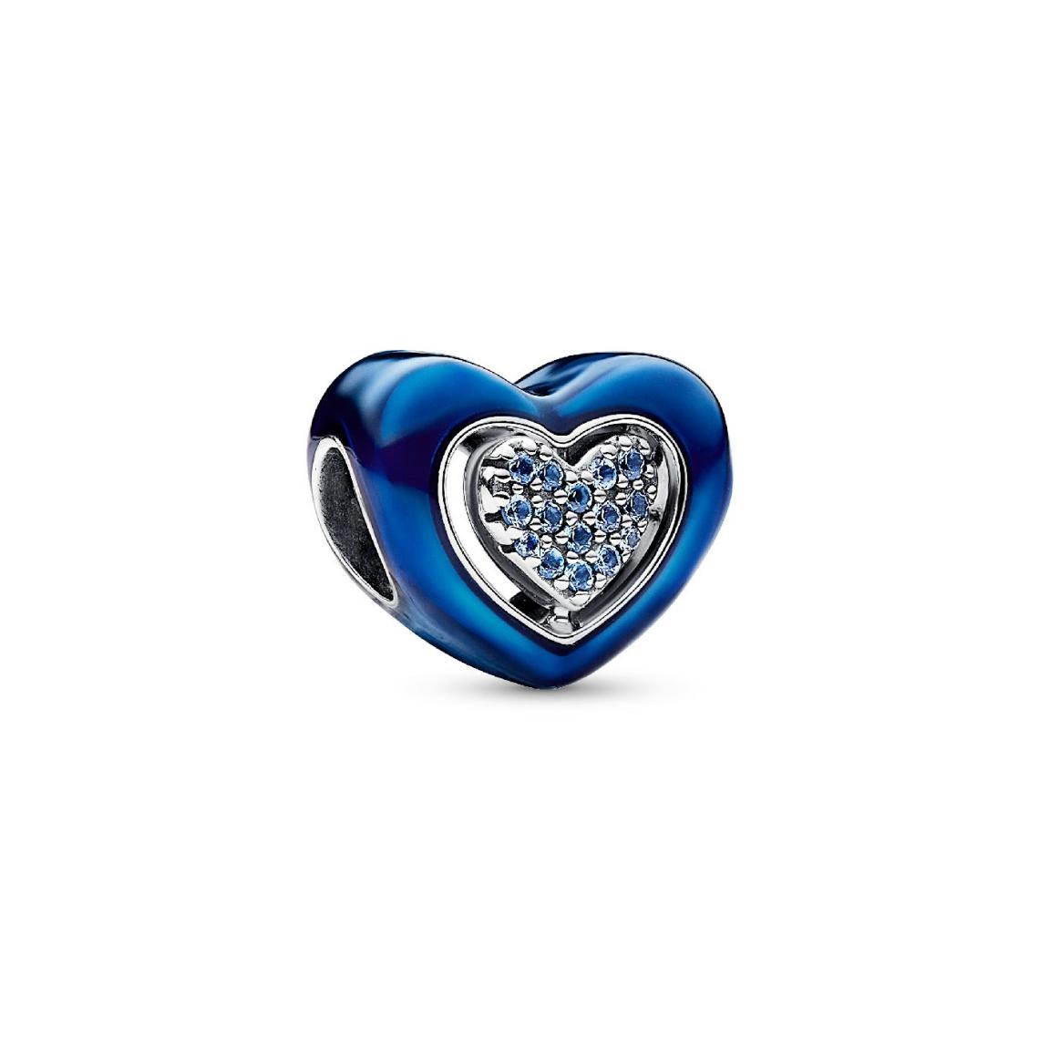 PANDORA  Charm Cœur Rotatif Bleu