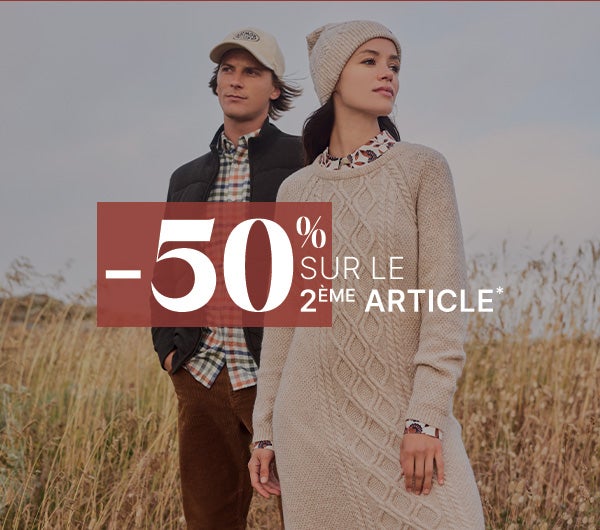 Du 16 au 24 septembre -50% sur le 2ème article*