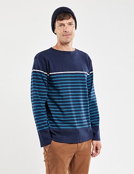 Matrosenshirt mit kontrastierenden Streifen – dicke Baumwolle | 79,00 €