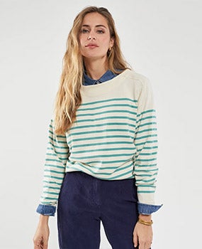 Marinière coupe loose - coton rustique | 89,00 €