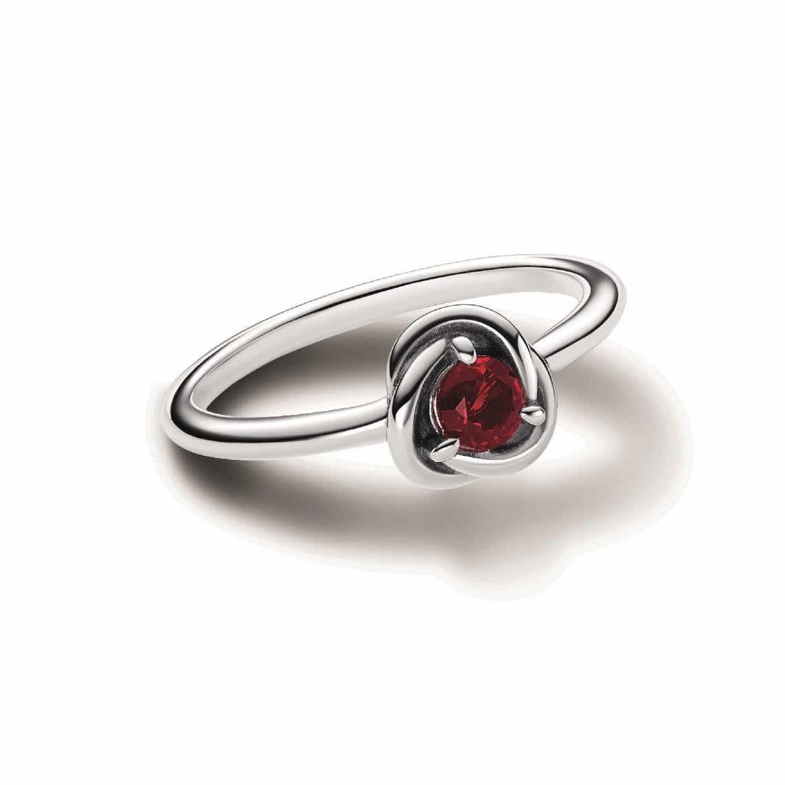 PANDORA  Bague Cercles de l’Éternité Rouge