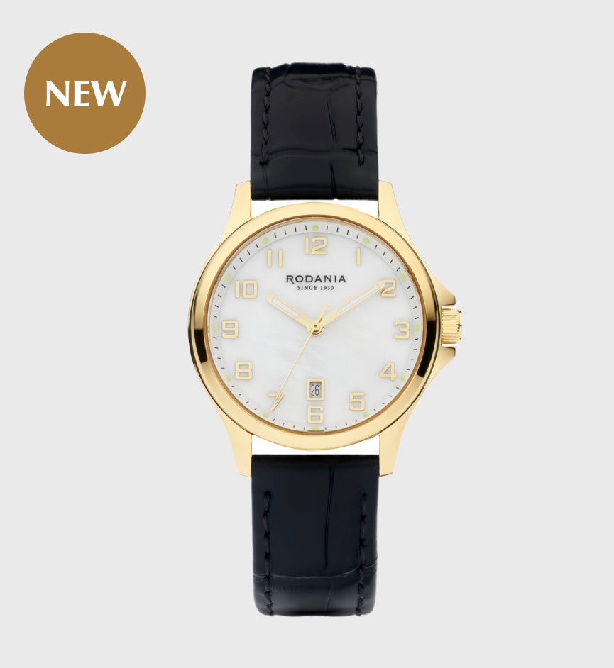 Montre femme Rodania Bellinzona R13008 - Bracelet Cuir Noir