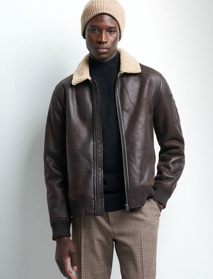 Blouson col sherpa