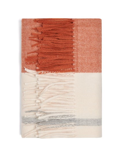 Echarpe en polyester/viscose à carreaux