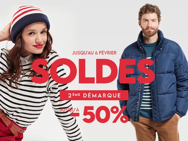 Jusqu'au 6 février Soldes* 2ème démarque jusqu'à -50%