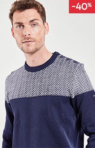 Pull marin chevron - laine et acrylique