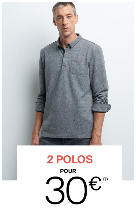 2 polos pour 30€(1)
