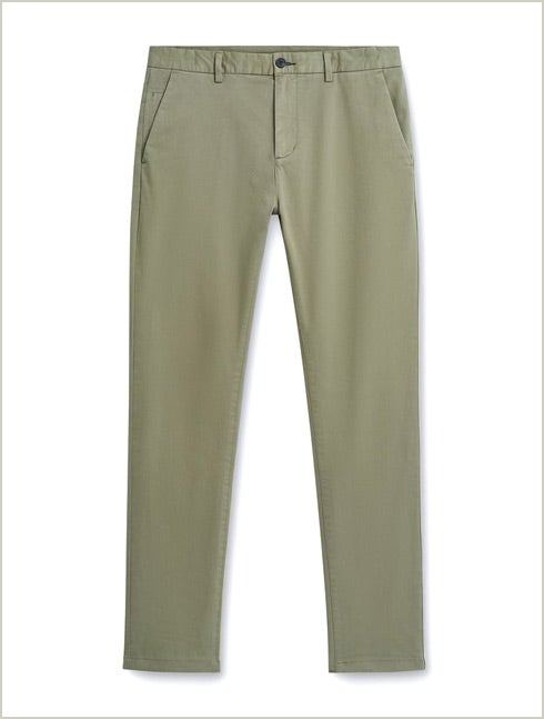 Chino slim en coton élasthane uni