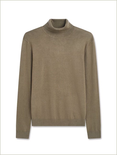 Pull col roulé en viscose certifiée