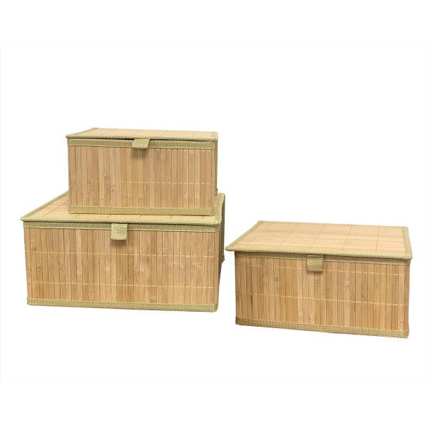 Set de 3 boites en bambou