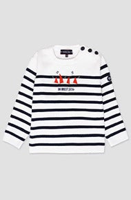 Pull marin brodé