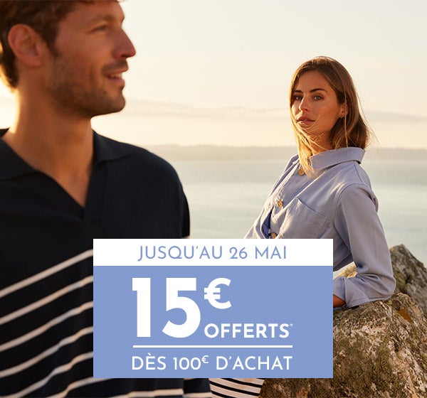 Jusqu'au 26 mai | 15€ offerts dès 100€ d'achat*