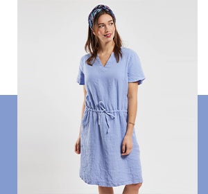 Robe ceinturée - lin