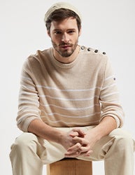 Pull marin - lin et coton