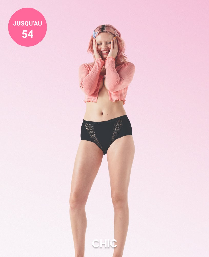 Culotte taille haute Sloggi Chic Noire