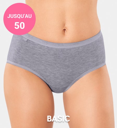 Lot de 4 culottes classiques Sloggi Basic Gris