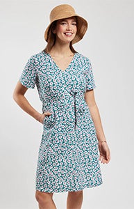 Geblümtes Kleid - Baumwolle